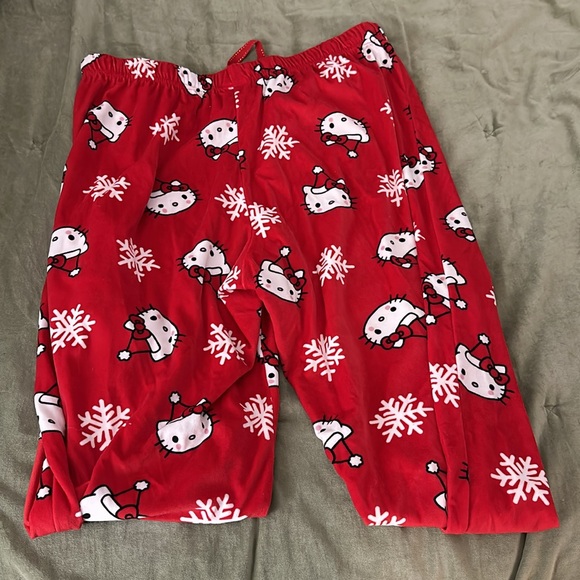 Hello Kitty Red Christmas Pajama Pants - Picture 3 of 4
